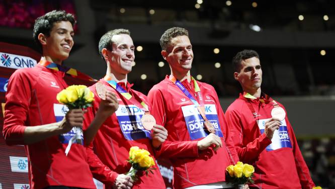 Brons voor Belgian Tornados op 4 x 400 m in finale WK atletiek: “Mooiste medaille ooit van onze ploeg”