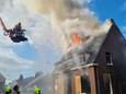 In een leegstaande woning aan de Dalemstraat in Kerkdriel woedde dinsdagavond een fikse brand.