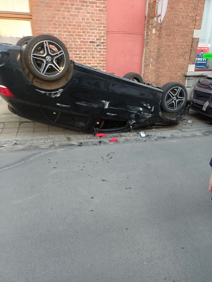 Accident à la rue Tienne Saint-Gilles à Marcinelle (Charleroi)