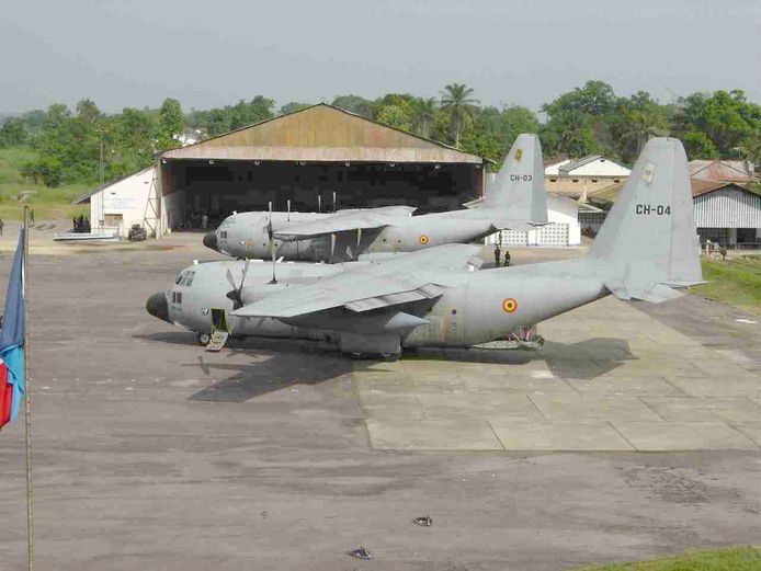 Een C-130 van het Belgische leger.