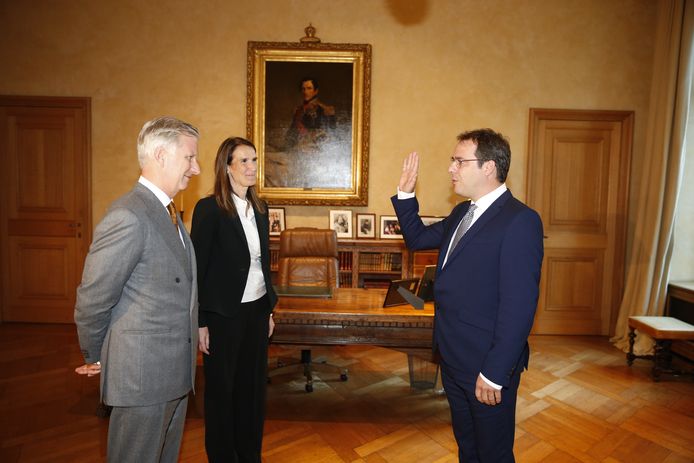 Prestation de serment de David Clarinval en tant que Ministre du Budget et de la Fonction publique, chargé de la Loterie nationale et de la Politique scientifique