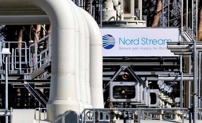 Pijpleidingen van Nord Stream 1 in Duitsland.