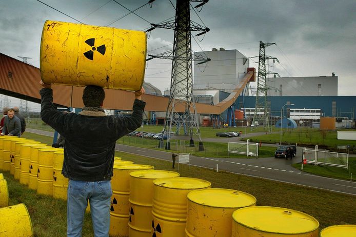 Demonstratie bij de kerncentrale Borssele.
