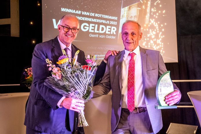 De winnaar van de Rotterdamse Ondernemersprijs Ron van Gelder.