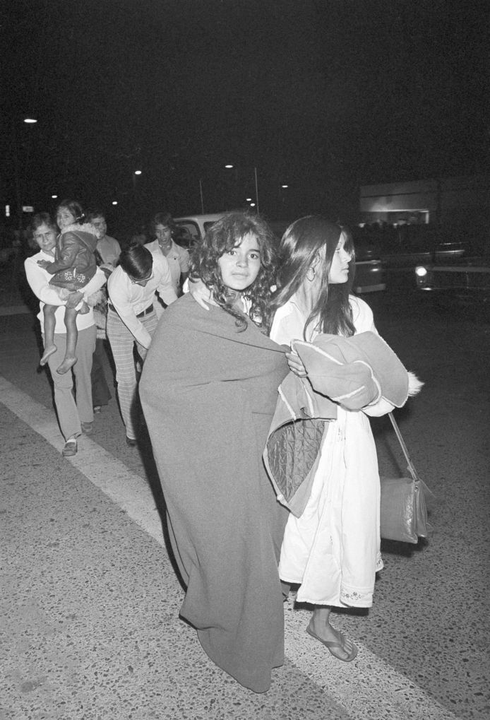Twee leerlingen die ontvoerd werden op 15 juli 1976.