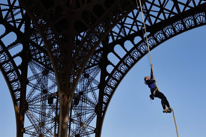 De Franse Anouk Garnier klimt naar een wereldrecord.