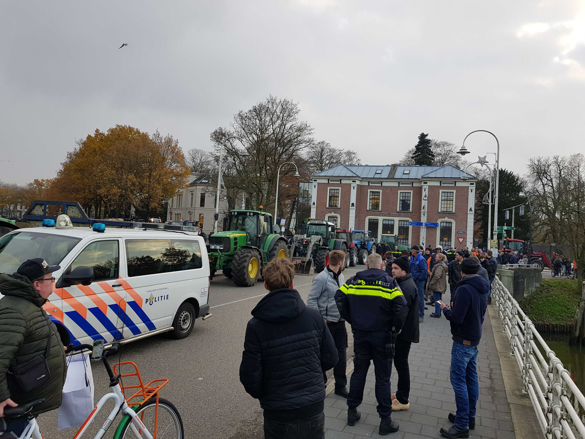 Boeren in de binnenstad van Zwolle.