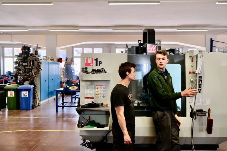 Beeld uit het VTI Deinze, een van de 113 katholieke scholen die tegen de nieuwe set eindtermen naar het Grondwettelijk Hof trok. Beeld Tim Dirven