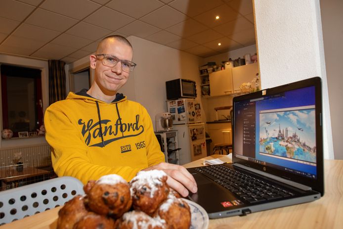 Voor Michèl Scholten (29) quizt online met zijn nieuw verworven vrienden. Voor hem zal 2021 voor altijd in het teken staan van die levensgrote transitie in zijn leven.