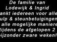 Familie Visser bedankt iedereen voor hulp