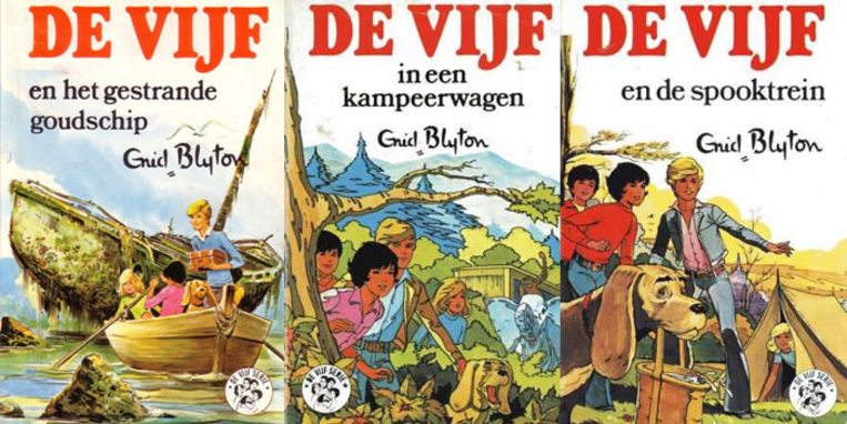 ‘The Famous Five’ was een populaire serie kinderboeken van Enid Blyton, die in Nederland verscheen onder de titel ‘De Vijf’. Beeld 