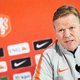 Bondscoach Koeman blijft in oefenduels Oranje experimenteren met vijf verdedigers
