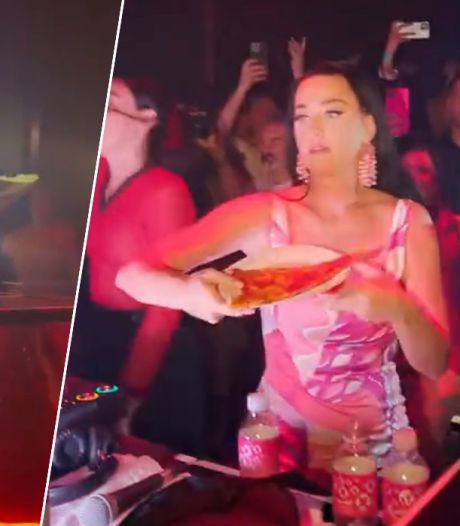 Quand Katy Perry lance des parts de pizza à ses fans en boîte de nuit