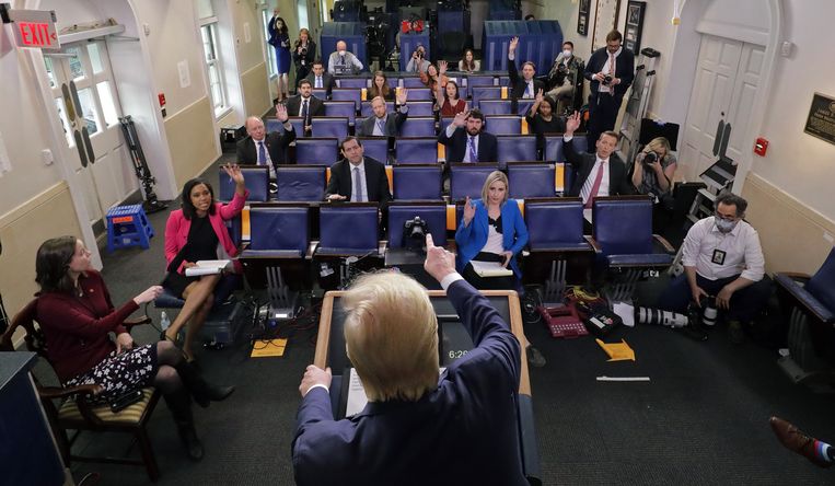 Trump overweegt de Amerikaanse bijdrage aan de WHO stop te zetten. Beeld Getty Images
