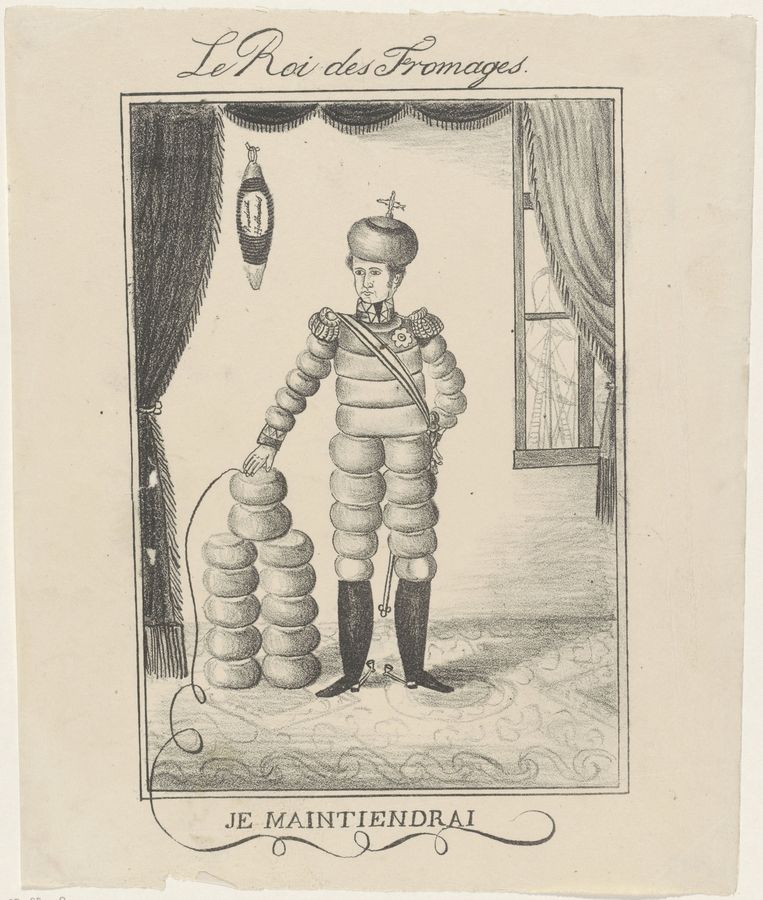 'King Cheese': una caricatura del re Guglielmo I.  Immagine Rijksmuseum 