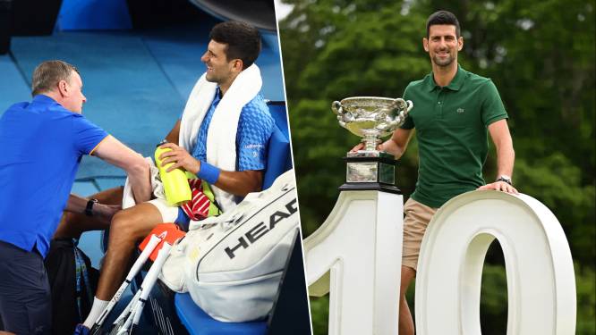 Het maakt die tiende nog straffer: Novak Djokovic won Australian Open met scheur van drie centimeter in hamstring