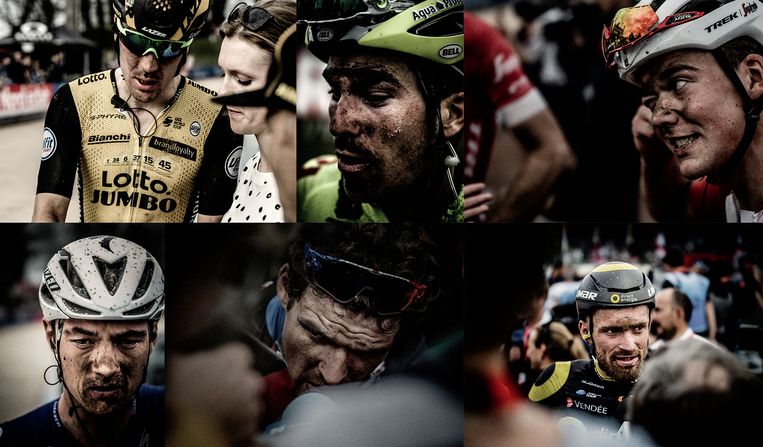 De fotoreeks 'Faces of Death' van Jelle Vermeersch spreekt boekdelen over wat Parijs-Roubaix met renners doet. Beeld Jelle Vermeersch