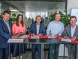 Burgemeester Jan Stevens (CD&V), netbeheerder Fluvius, A&U Energie en projectontwikkelaar Groep Huyzentruyt ondertekenden woensdagmorgen de intentieverklaring.