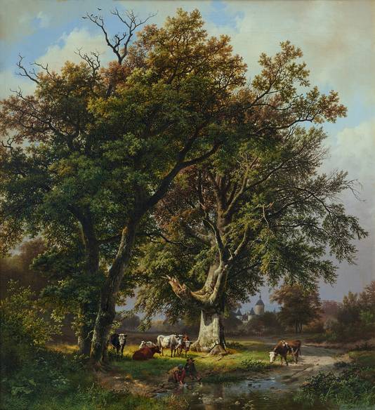 ‘De grote beuk voor Kasteel Moyland’ (1840).