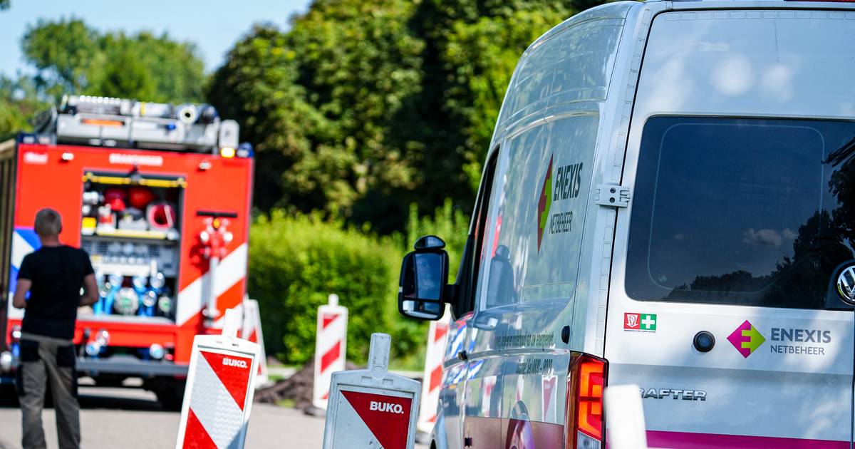 Gaslek ontstaan bij aanleg glasvezel op Hamweg in Harkstede