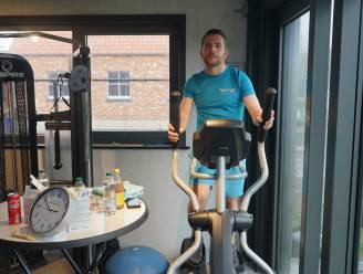 Jonathan (26) zit 24 uur lang op crosstrainer: “Vooral mentaal een uitdaging. Normaal zorgt het landschap voor wat afleiding”