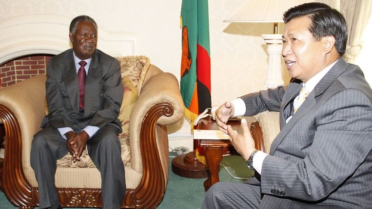 Michael Sata, president van Zambia: 'Investeringen moeten ten goede komen aan Zambianen' Beeld reuters