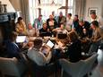 De Wollukse Kwis, het team Ellenbee in volle actie.