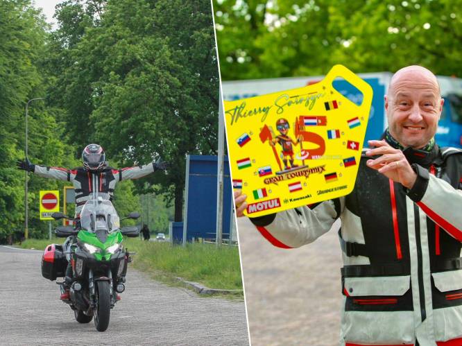 Hij doet het! Motorrijder Thierry Sarasyn verbreekt wereldrecord en doorkruist 15 landen binnen 24 uren