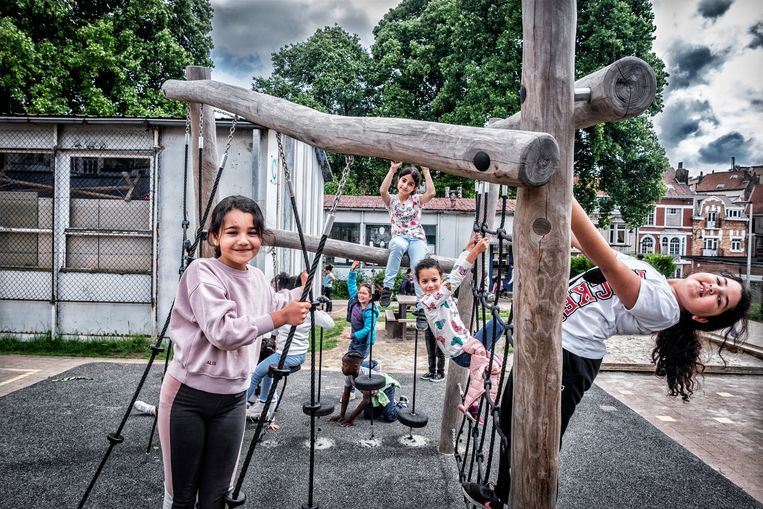 De leerlingen van de Droomboom laten het lerarentekort niet aan hun hart komen. Beeld Tim Dirven