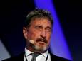 John McAfee tijdens een congres op Malta in november 2018