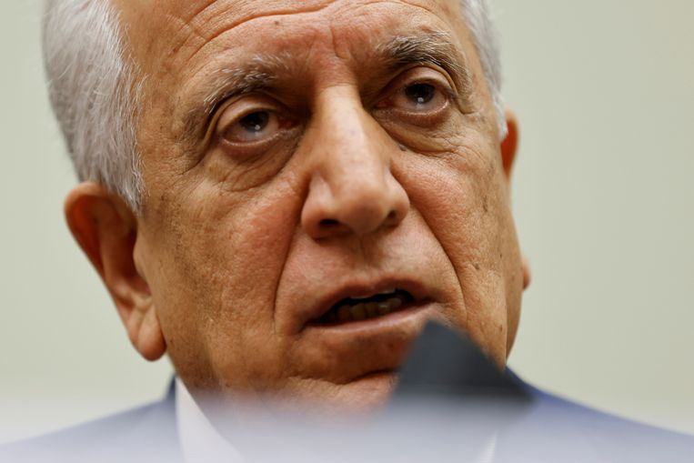 De Amerikaanse Afghanistangezant, Zalmay Khalilzad. Beeld REUTERS