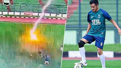 Un joueur de foot se fait foudroyer en plein match en Indonésie et décède
