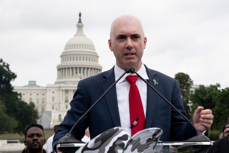 Organisator Matt Braynard beweert dat deze bijeenkomst is bedoeld voor vrijheidminnende Amerikanen. Beeld EPA