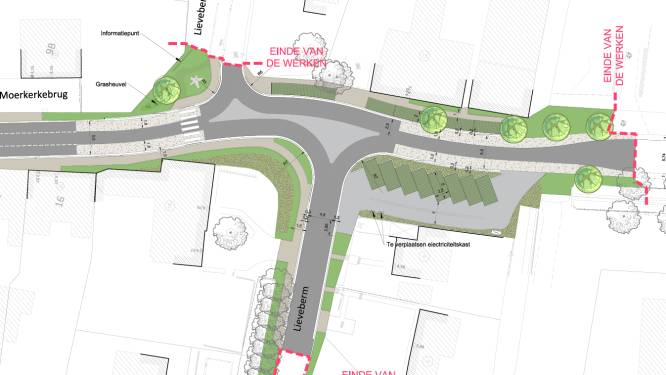 Kruispunt Moerkerkebrug-Lieveberm en omgeving wordt vernieuwd