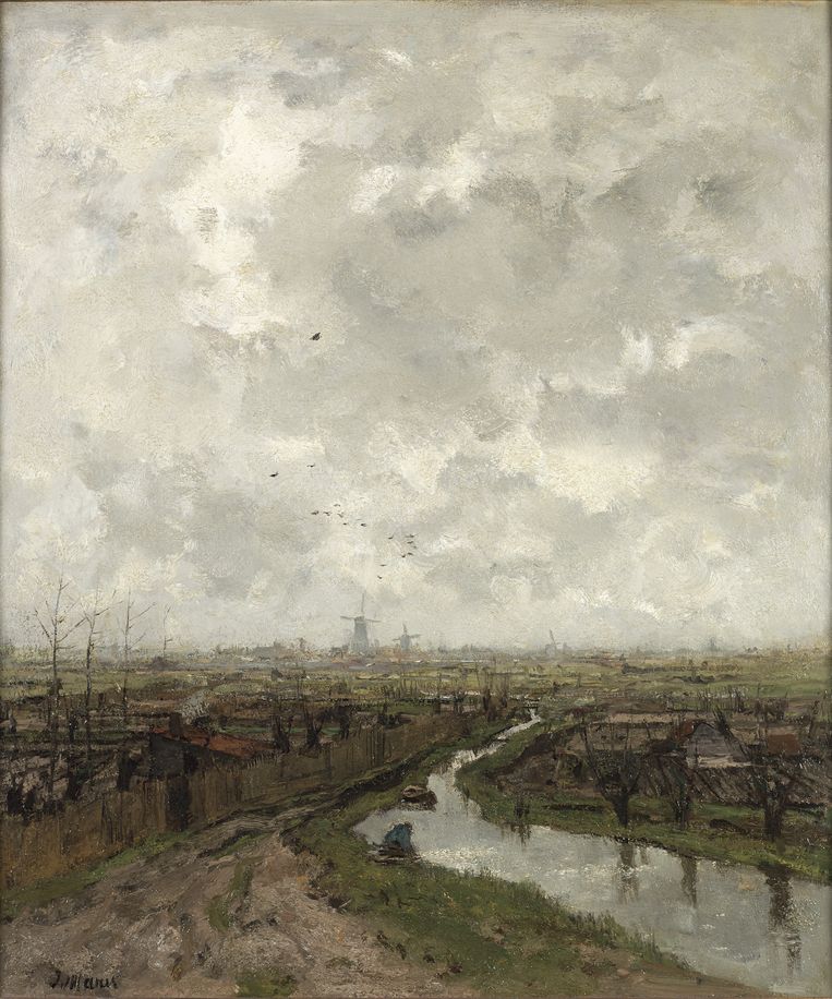 Jacob Maris: Slatuintjes bij Den Haag (ca 1878). Beeld Gemeentemuseum Den Haag