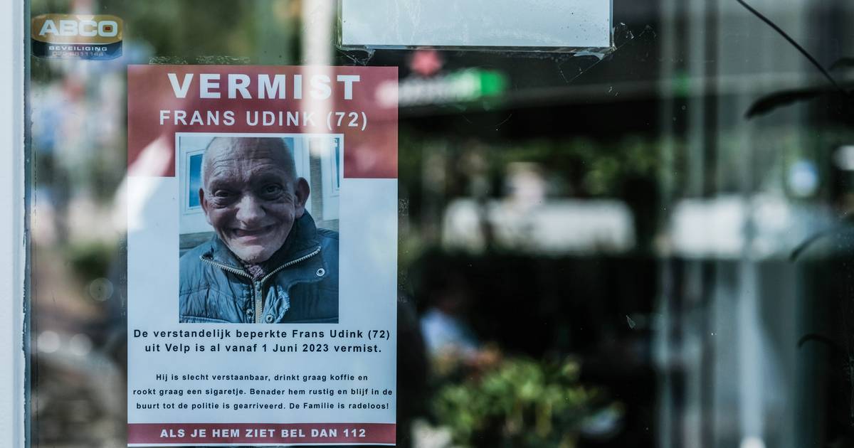 Zoekteam stopt speurtocht naar vermiste Frans Udink (71) ‘Het is