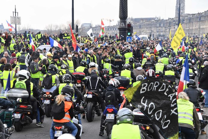 Demonstranten in Bordeaux.