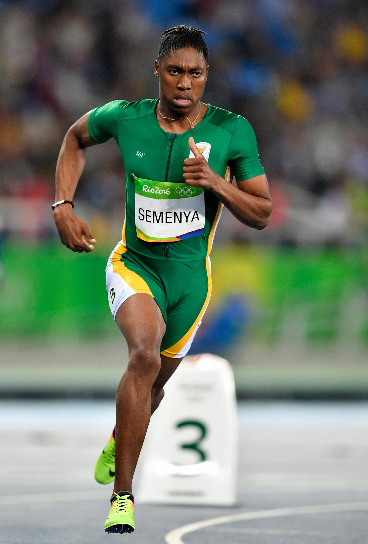 De Zuid-Afrikaanse atlete Caster Semaya bij de Spelen in 2016. Beeld epa