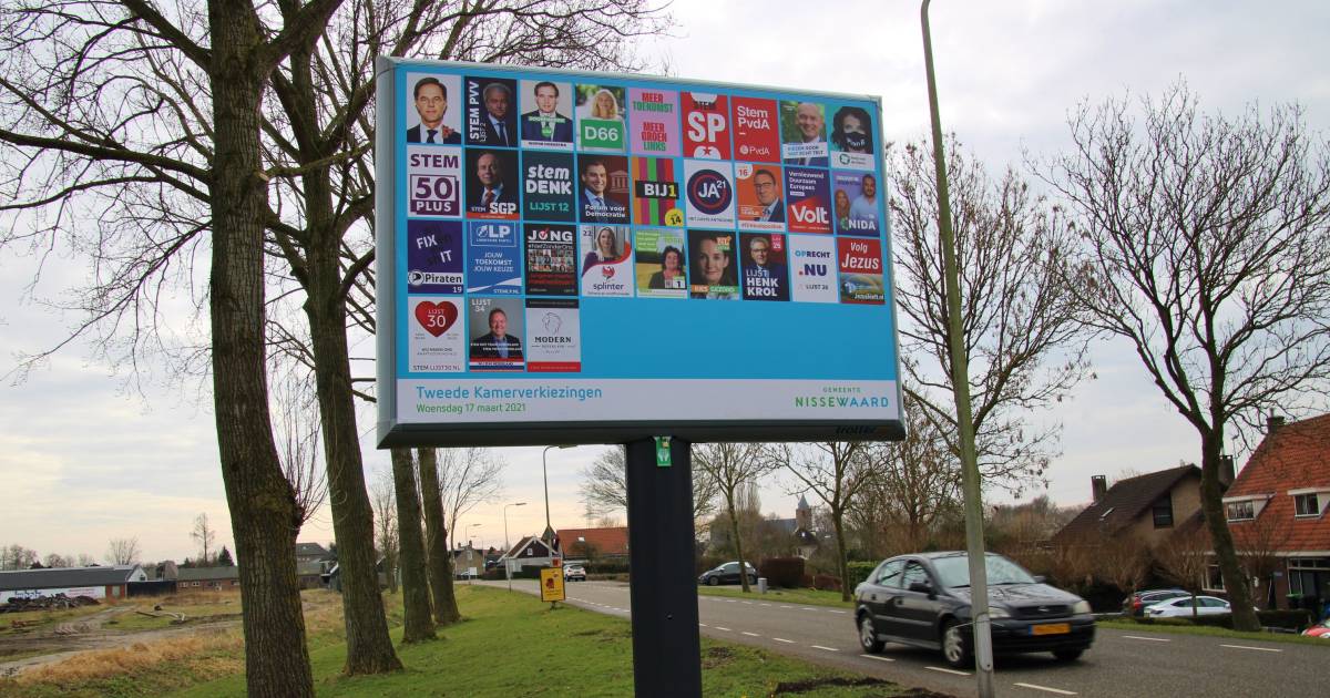 Abbenbroek één van de eerste plaatsen in Nissewaard met digitaal verkiezingsbord