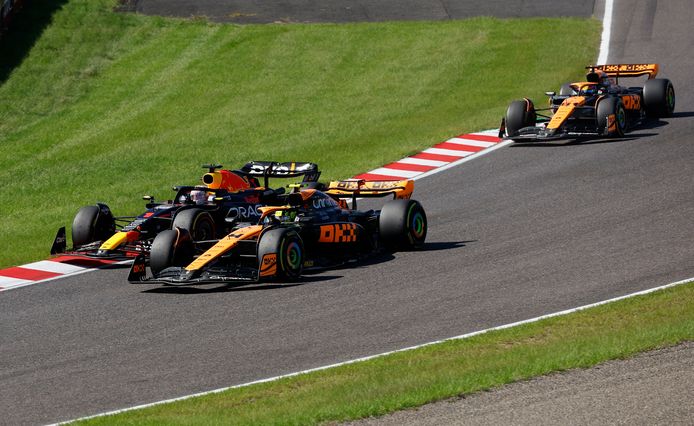 Lando Norris ha provato per primo Max Verstappen.