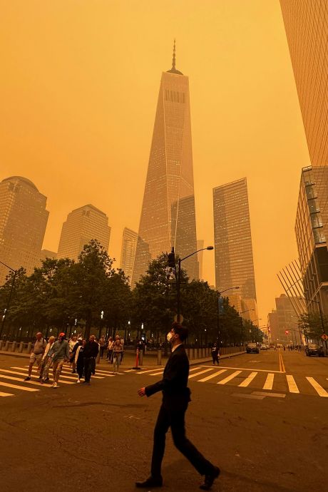 Brouillard orange et air irrespirable à New York à cause des incendies au Québec