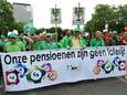 Protest in vijf Vlaamse steden en Brussel tegen pensioenplannen van regering