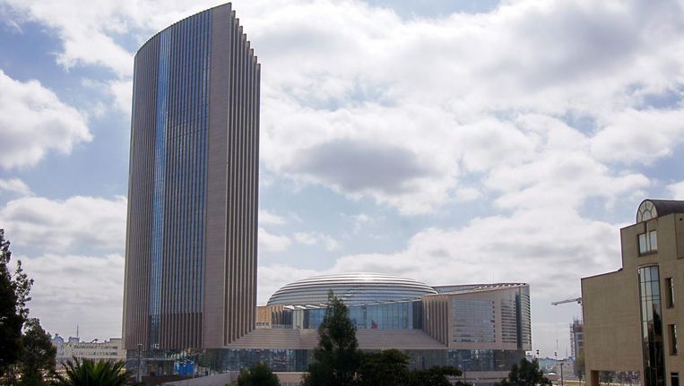 Het gebouw van de Afrikaanse Unie in de Ethiopische hoofdstad Addis Abeba. Beeld epa