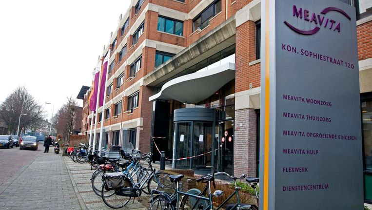 Hoofdkantoor van het failliete thuiszorgconcern Meavita in Den Haag. Beeld anp