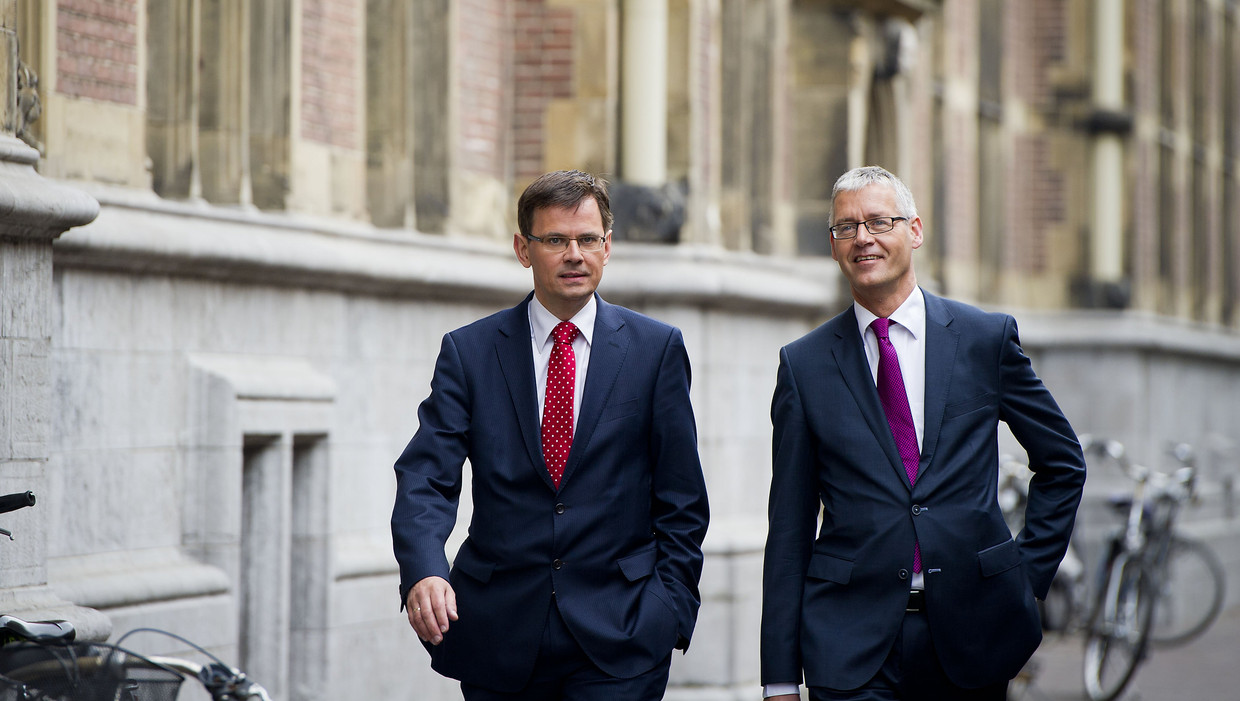 Andre Rouvoet (L) en Arie Slob. Beeld ANP