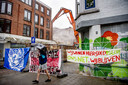Beeld van het begin van de sloop van de Tweebosbuurt, vorige maand.
