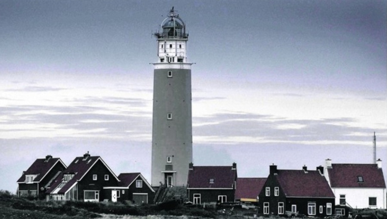 Vuurtoren in De Cocksdorp. Texel wordt een lichtend voorbeeld van de nieuwe energiewereld. Beeld Herman Wouters