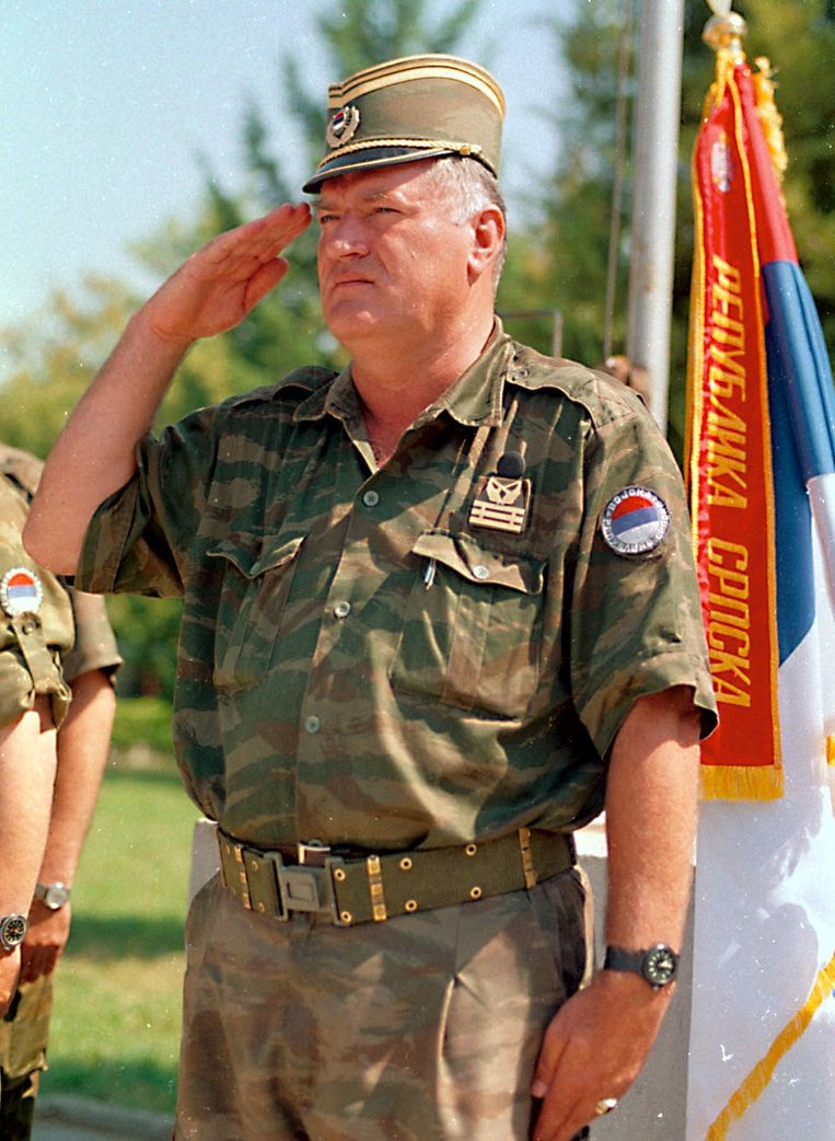 Ratko Mladic in augustus 1995. Beeld AFP