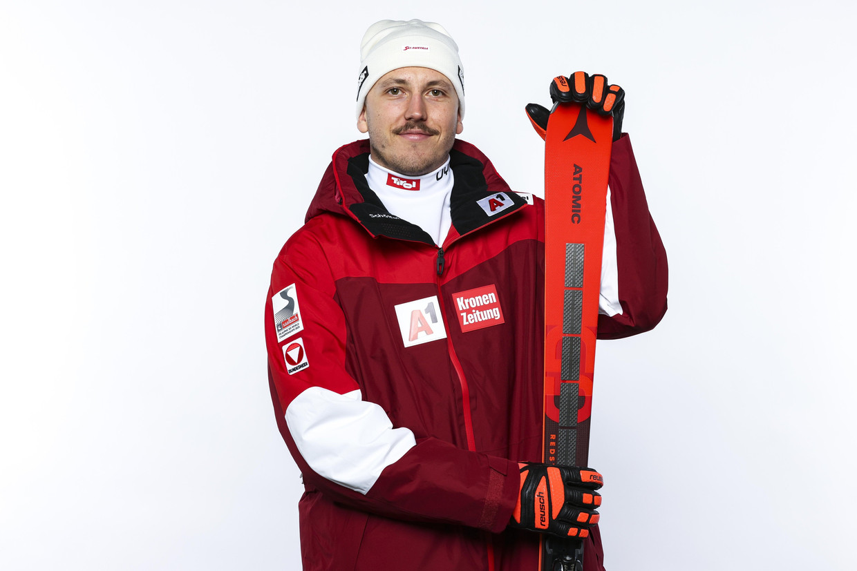 Professioneel skiër Julian Schütter.  Beeld ANP / APA
