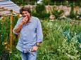 Wim Lybaert in de moestuin.